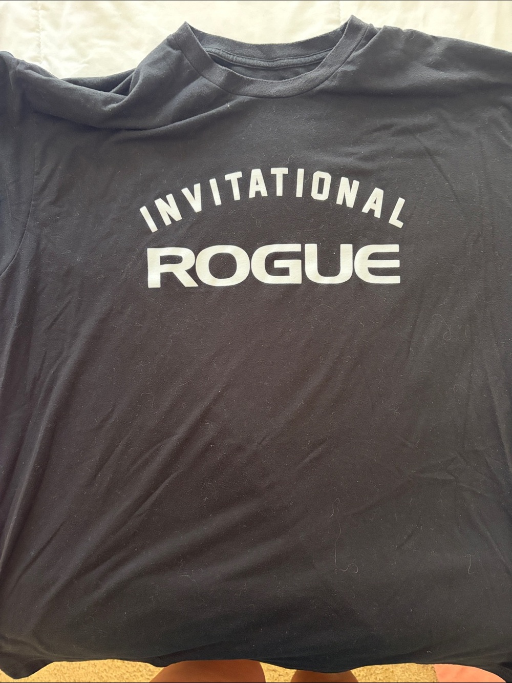 Rogue Black Invitational Short Sleeve Tee with White Logo